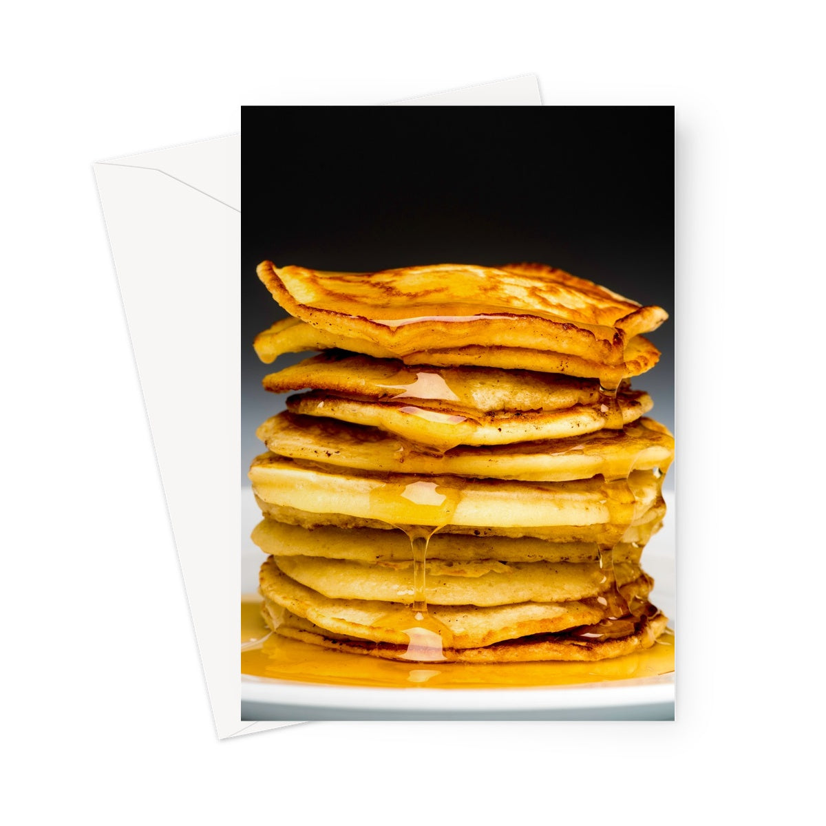 Pancake stack with syrup Greeting Card