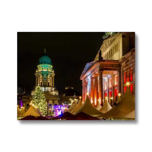 Weihnachtszauber Christmas  Market at the Gendarmenmarkt at night, Berlin, Germany Canvas