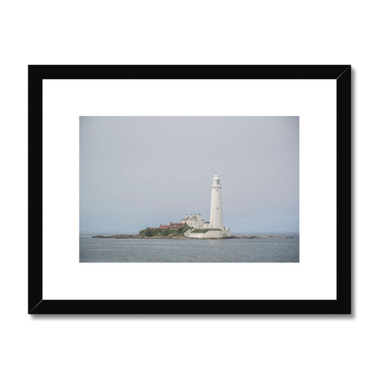 St Mary's Island and lighthouse. Whitley Bay, Tyne and Wear. UK Framed & Mounted Print