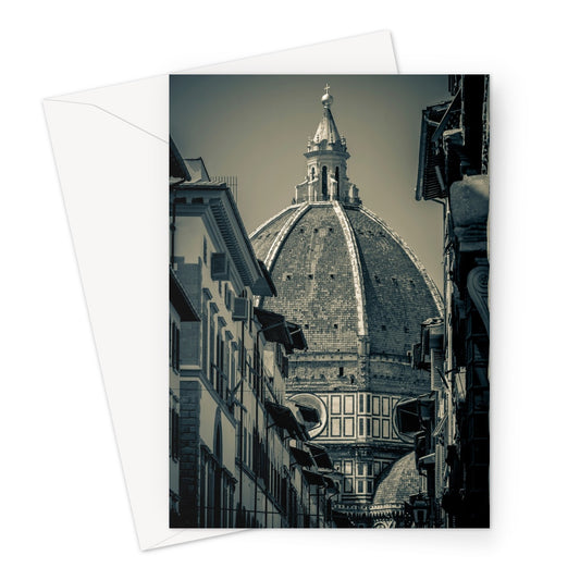 Florence Cathedral ( Duomo ) with dome designed by Filippo Brunelleschi. Italy. Greeting Card