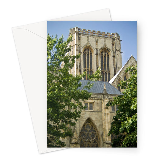 York Minster seen from Dean's Park, York, North Yorkshire, UK Greeting Card