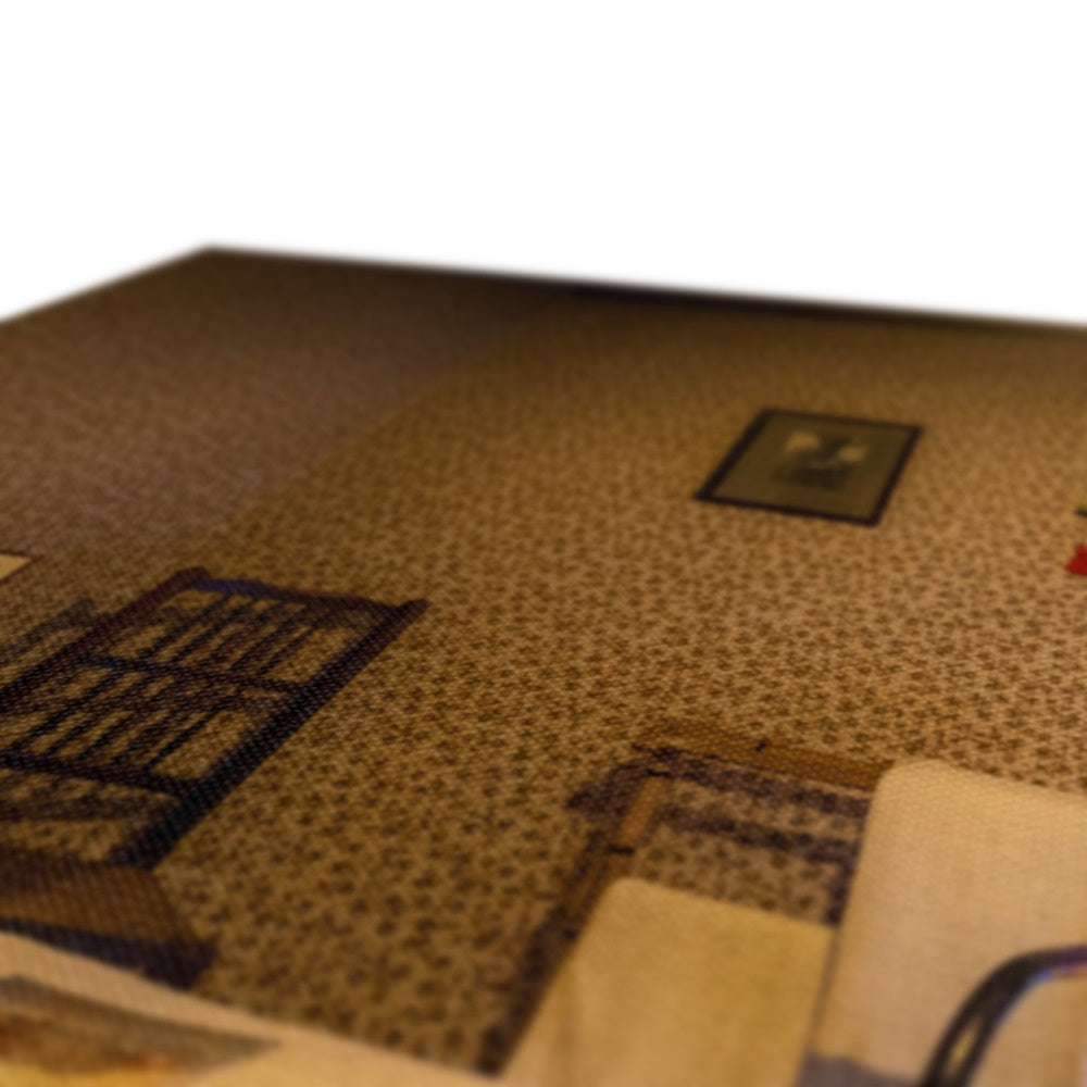 Traditional children's bedroom at Christmas. Canvas
