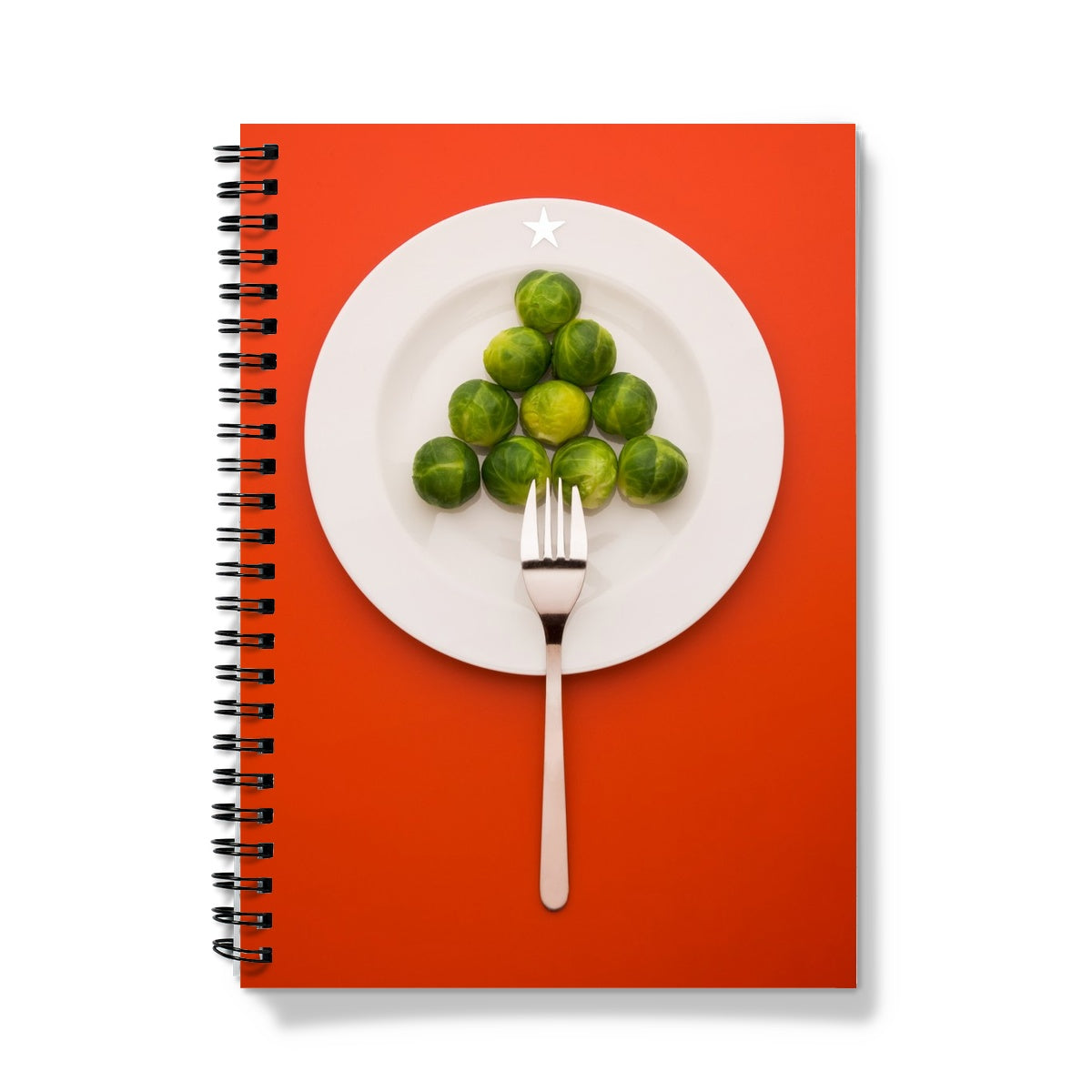 Sprouts in the shape of a Christmas tree Notebook