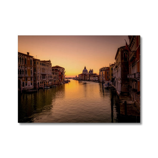 Grand Canal with Santa Maria della Salute in the distance at sunrise. Venice, Italy. Canvas