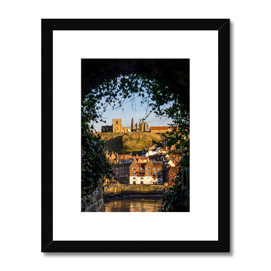 St Mary's Church and Whitby Abbey, Whitby, UK. Framed & Mounted Print